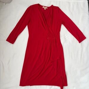 Red Michael Kors Wrap Dress